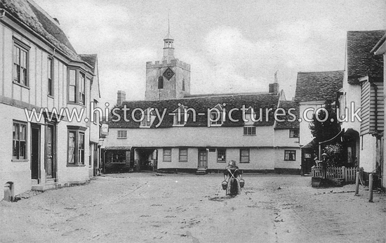 Old Schoolroom and Church, Felsted, Essex. c.1910